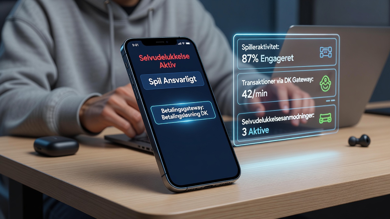 Illustration af selvudelukkelse i mobile gaming apps med danske gateways